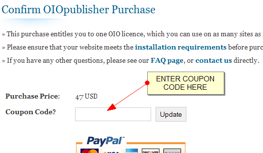 OIOpublisher enter coupon code OIOpublisher enter coupon code
